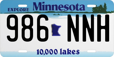MN license plate 986NNH