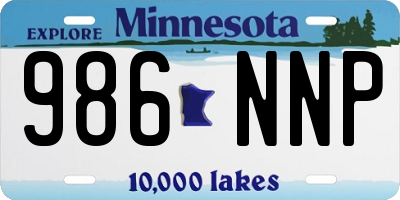 MN license plate 986NNP