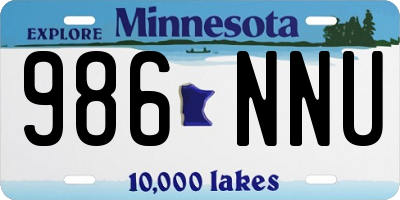 MN license plate 986NNU