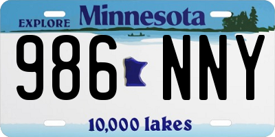MN license plate 986NNY