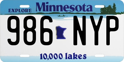 MN license plate 986NYP