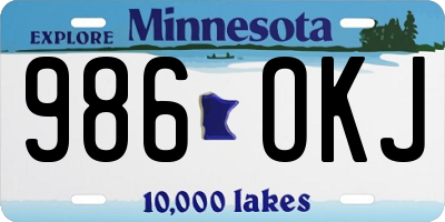 MN license plate 986OKJ