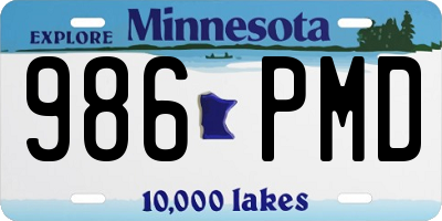 MN license plate 986PMD