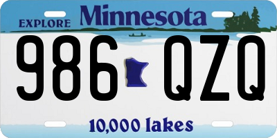 MN license plate 986QZQ
