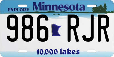 MN license plate 986RJR
