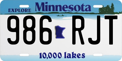 MN license plate 986RJT