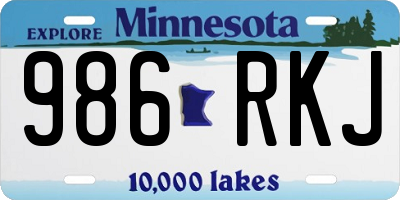 MN license plate 986RKJ