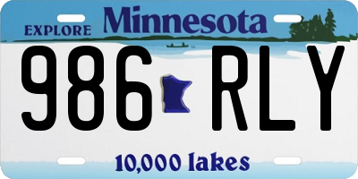 MN license plate 986RLY