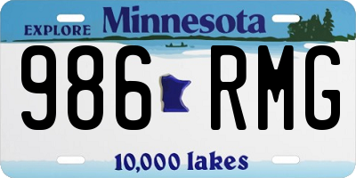 MN license plate 986RMG
