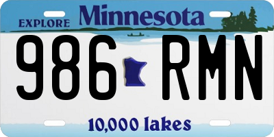 MN license plate 986RMN
