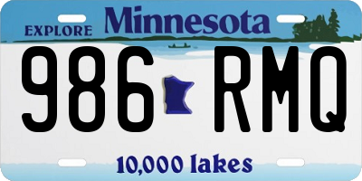 MN license plate 986RMQ