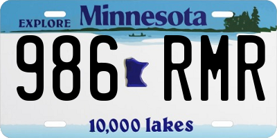 MN license plate 986RMR