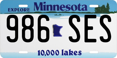 MN license plate 986SES
