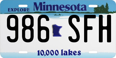 MN license plate 986SFH