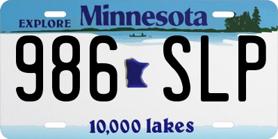 MN license plate 986SLP
