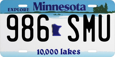 MN license plate 986SMU