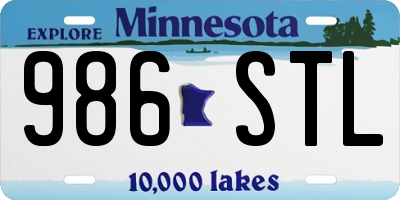 MN license plate 986STL