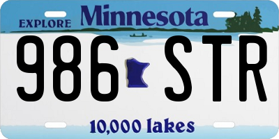 MN license plate 986STR