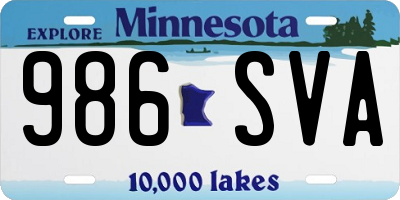 MN license plate 986SVA