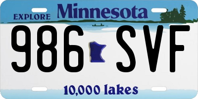 MN license plate 986SVF