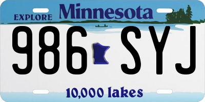MN license plate 986SYJ