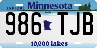 MN license plate 986TJB