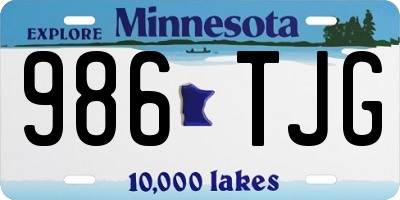 MN license plate 986TJG