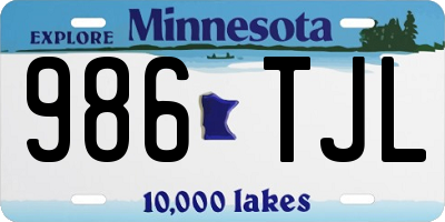 MN license plate 986TJL
