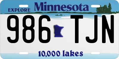 MN license plate 986TJN
