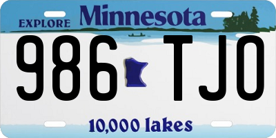 MN license plate 986TJO