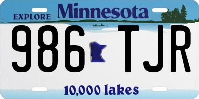 MN license plate 986TJR