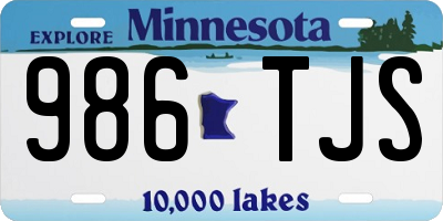 MN license plate 986TJS