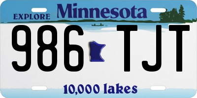 MN license plate 986TJT