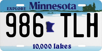 MN license plate 986TLH