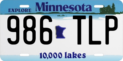 MN license plate 986TLP