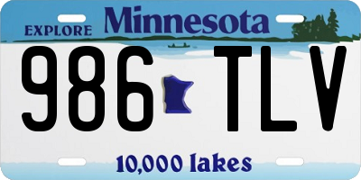 MN license plate 986TLV