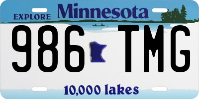 MN license plate 986TMG