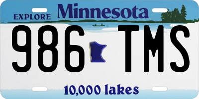 MN license plate 986TMS
