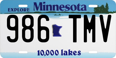 MN license plate 986TMV