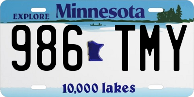 MN license plate 986TMY