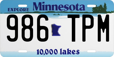 MN license plate 986TPM