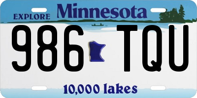 MN license plate 986TQU