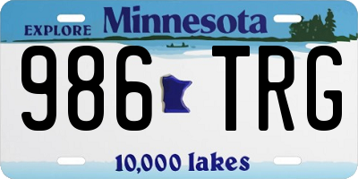 MN license plate 986TRG
