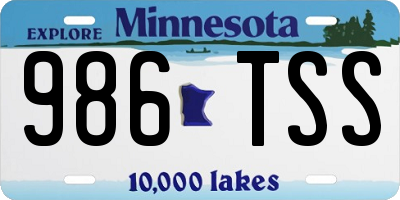MN license plate 986TSS