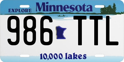 MN license plate 986TTL
