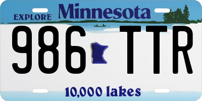 MN license plate 986TTR