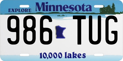 MN license plate 986TUG