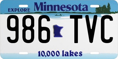 MN license plate 986TVC