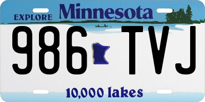 MN license plate 986TVJ