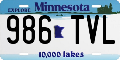 MN license plate 986TVL